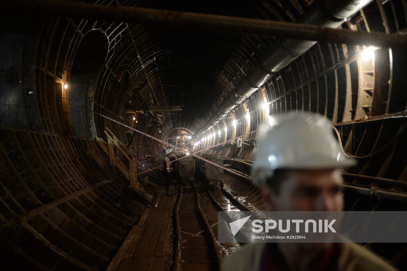 Okruzhnaya metro station under construction in Moscow