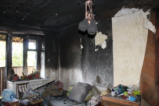 Aftermath of Donetsk shelling