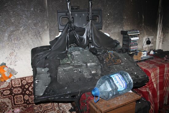 Aftermath of Donetsk shelling