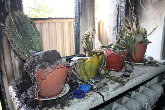 Aftermath of Donetsk shelling
