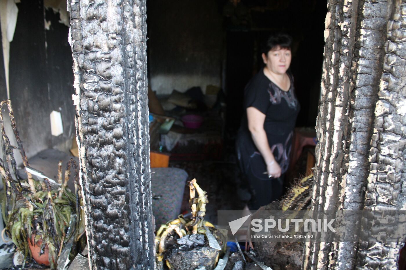 Aftermath of Donetsk shelling