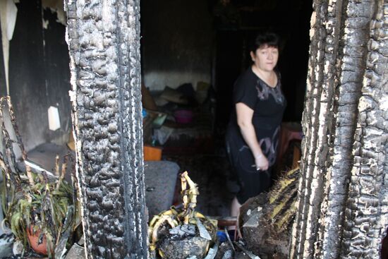 Aftermath of Donetsk shelling