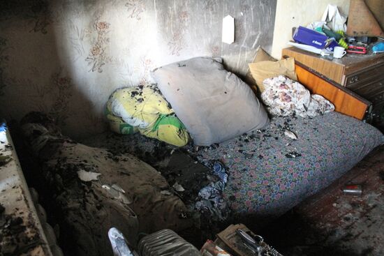 Aftermath of Donetsk shelling