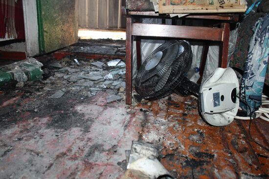 Aftermath of Donetsk shelling
