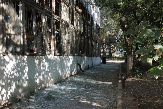 Aftermath of Donetsk shelling