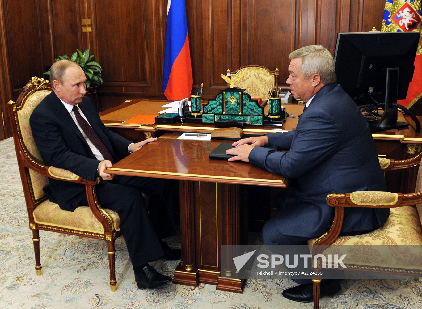 Vladimir Putin meets with Rostov Region Governor Vasily Golubev