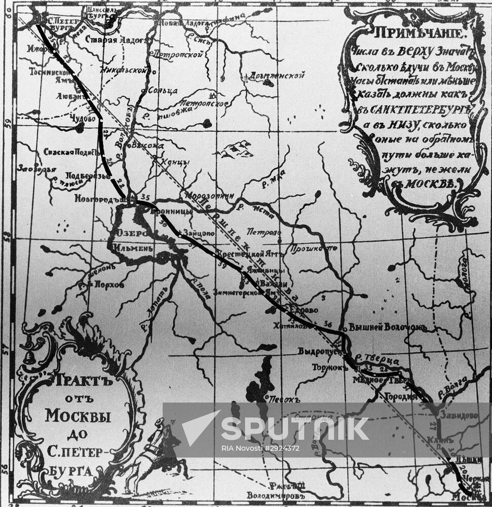 Tract from Moscow to St. Petersburg