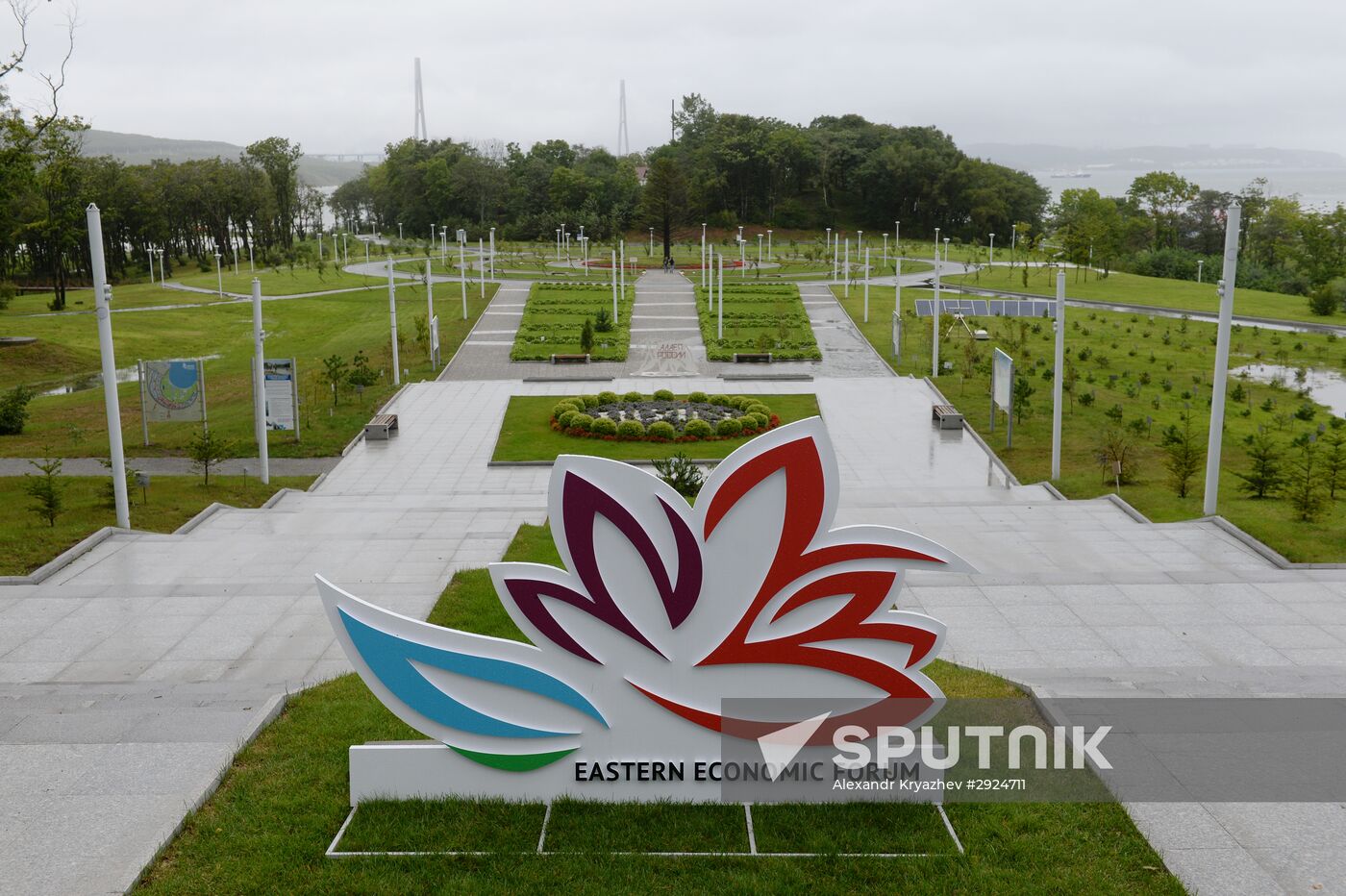Preparations for the opening of the Eastern Economic Forum