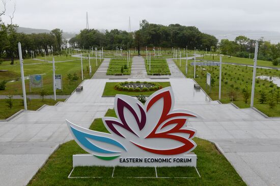 Preparations for the opening of the Eastern Economic Forum