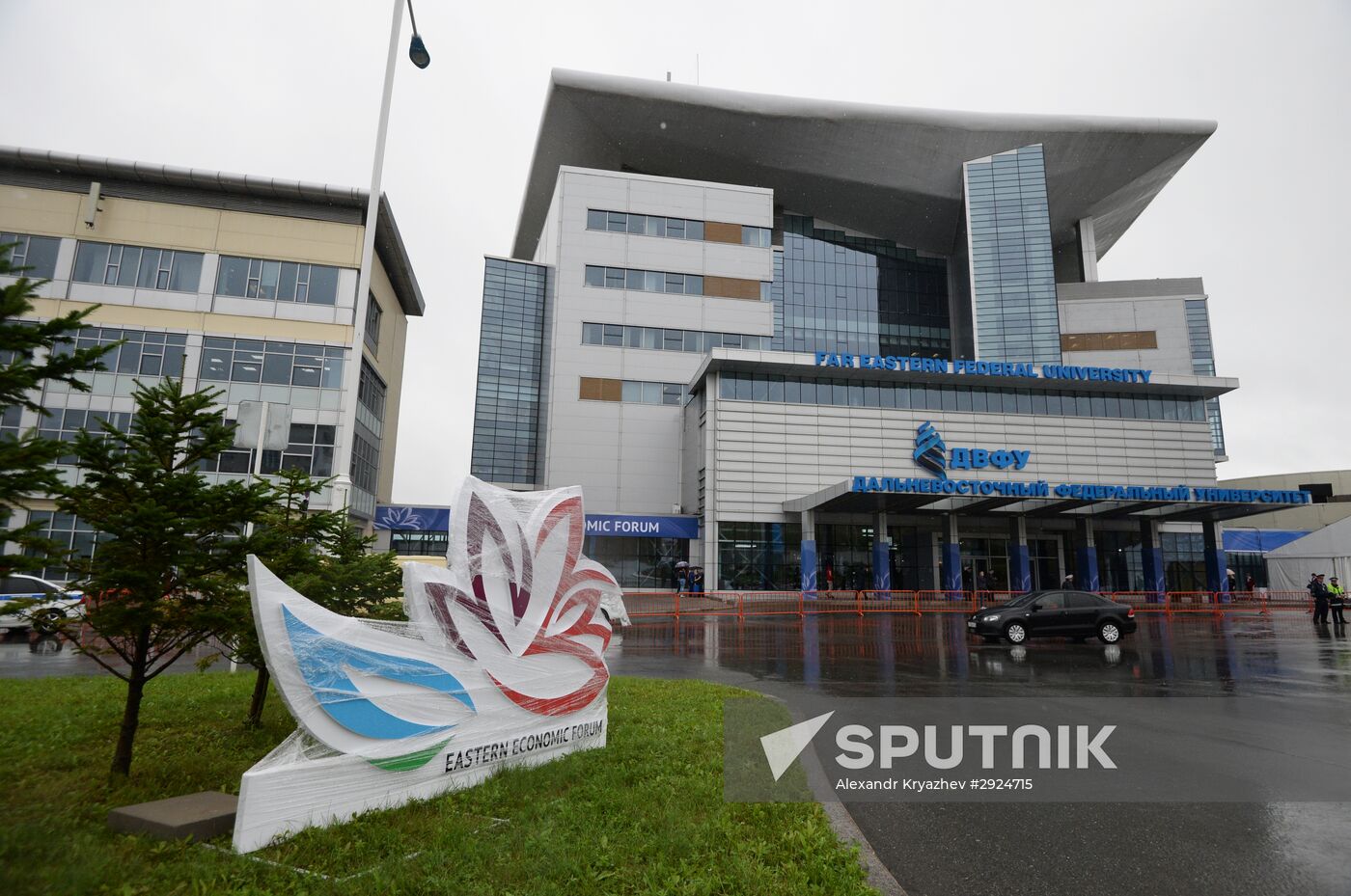 Preparations for the opening of the Eastern Economic Forum