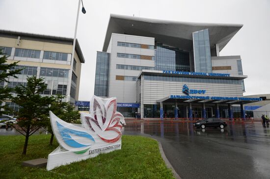 Preparations for the opening of the Eastern Economic Forum