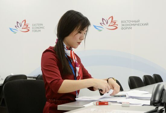 Preparations for the opening of the Eastern Economic Forum