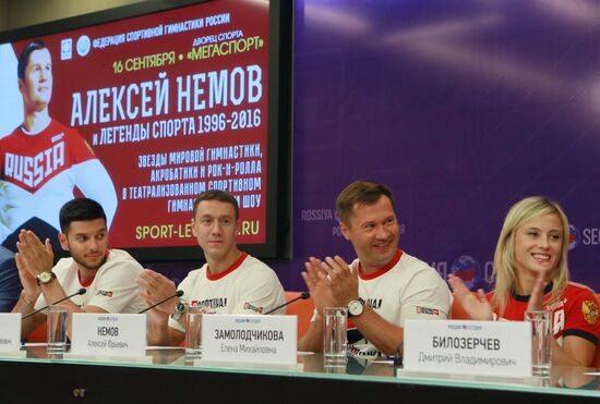 News conference on Alexei Nemov and Sport Legends show