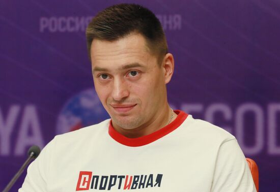 News conference on Alexei Nemov and Sport Legends show