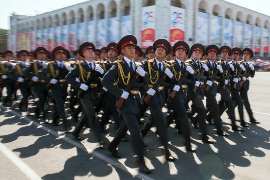 Celebrations of Kyrgyzstan's 25th independence anniversary in Bishkek