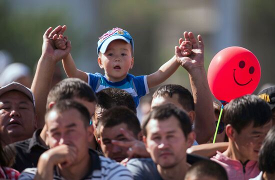 Celebrations of Kyrgyzstan's 25th independence anniversary in Bishkek