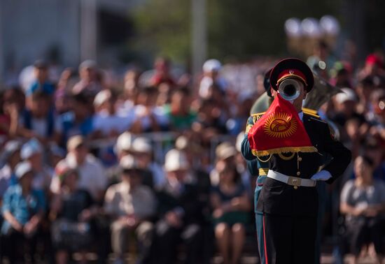 Celebrations of Kyrgyzstan's 25th independence anniversary in Bishkek