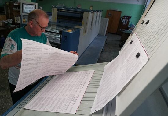 Printing ballot papers in Kaliningrad