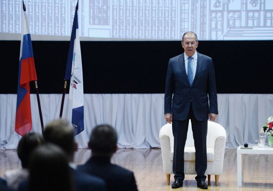 Foreign Minister Sergey Lavrov meets MGIMO students and faculty