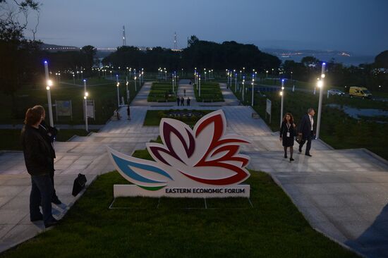Preparations for the opening of the Eastern Economic Forum