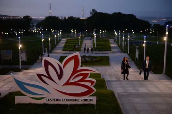 Preparations for the opening of the Eastern Economic Forum