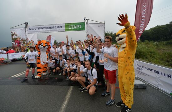 Charity run in support of Amur tiger and Far Eastern leopard in Vladivostok