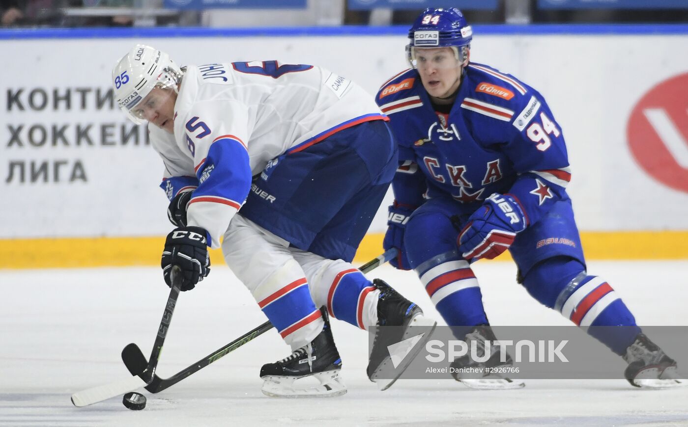 Kontinental Hockey League. SKA vs. Lada