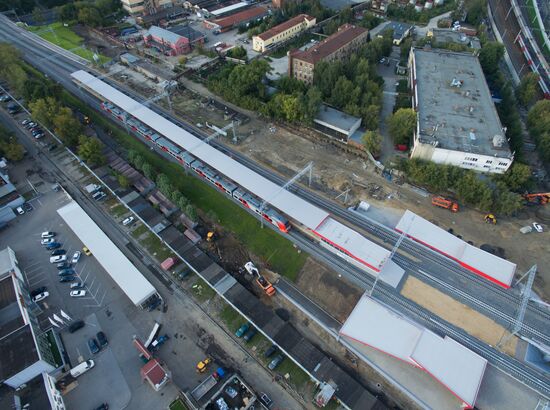 Moscow central ring road seen from a bird's eye view
