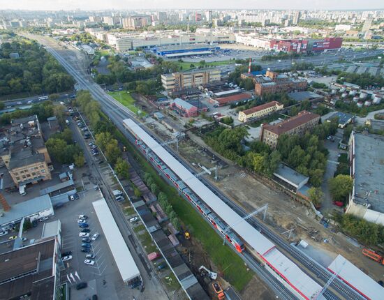 Moscow central ring road seen from a bird's eye view