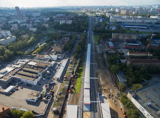 Moscow central ring road seen from a bird's eye view