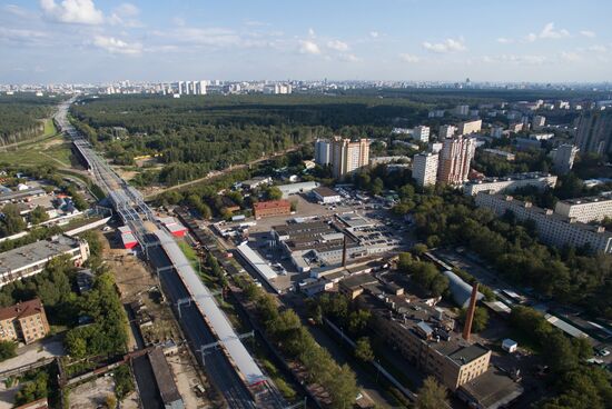 Moscow central ring road seen from a bird's eye view