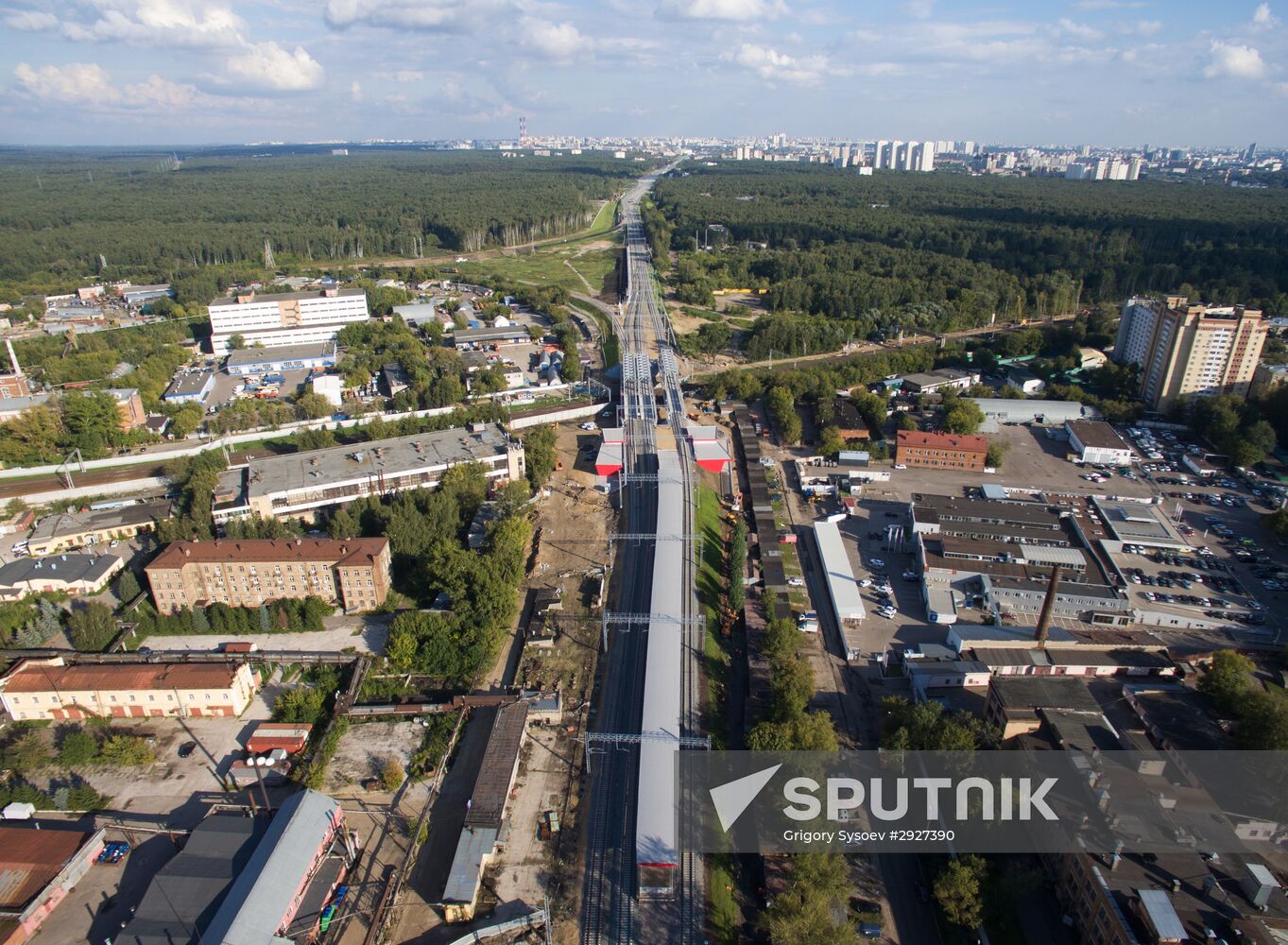 Moscow central ring road seen from a bird's eye view