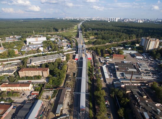 Moscow central ring road seen from a bird's eye view