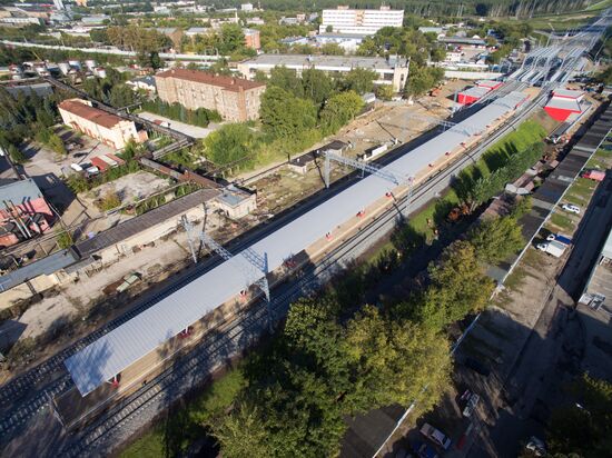 Moscow central ring road seen from a bird's eye view