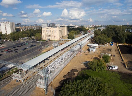 Moscow central ring road seen from a bird's eye view