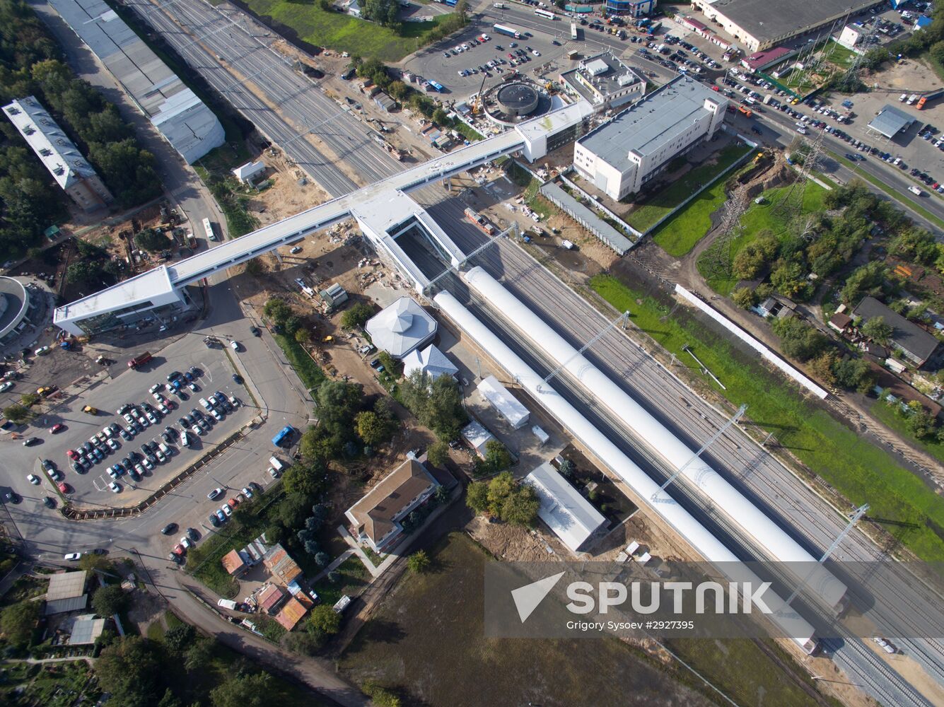 Moscow central ring road seen from a bird's eye view