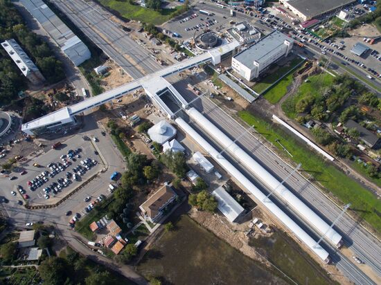 Moscow central ring road seen from a bird's eye view