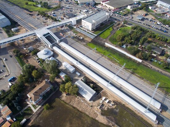 Moscow central ring road seen from a bird's eye view