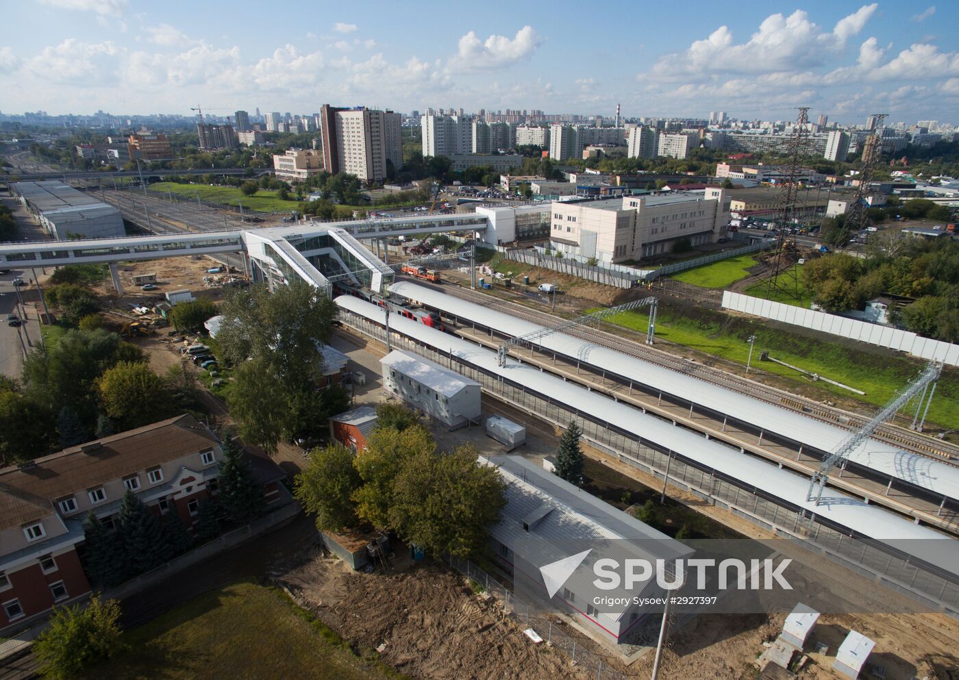 Moscow central ring road seen from a bird's eye view