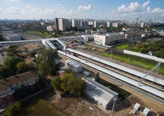 Moscow central ring road seen from a bird's eye view