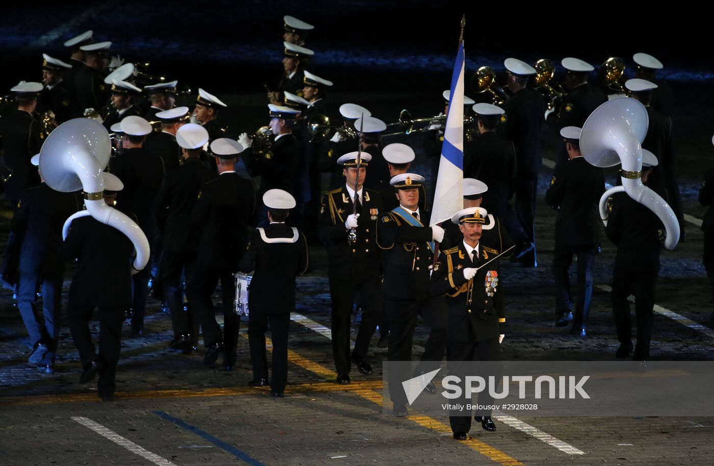 Spasskaya Tower 2016 international military music festival closing ceremony