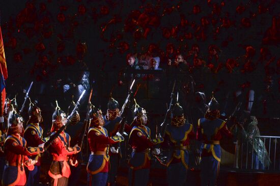 Spasskaya Tower 2016 international military music festival closing ceremony