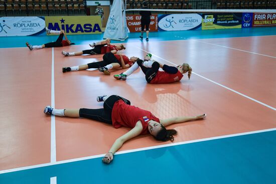 Russian volleyball players - winners of the CEV Women's U19 Volleyball European Championship