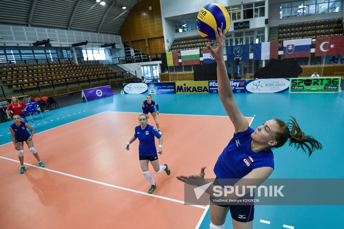 Russian volleyball players - winners of the CEV Women's U19 Volleyball European Championship
