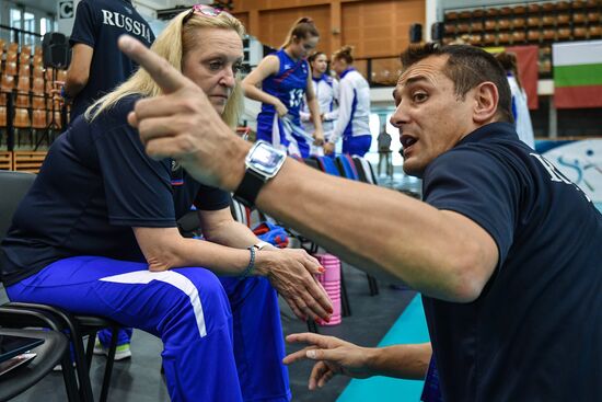 Russian volleyball players - winners of the CEV Women's U19 Volleyball European Championship