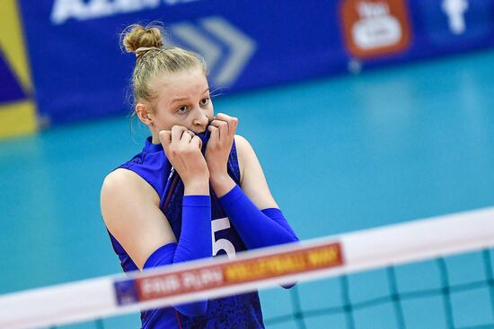 Russian volleyball players - winners of the Women's Junior European Volleyball Championship