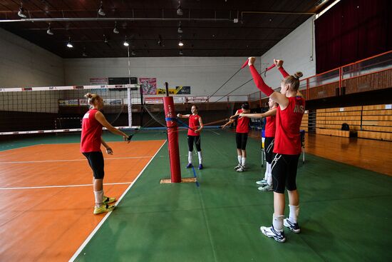 Russian volleyball players - winners of the Women's Junior European Volleyball Championship