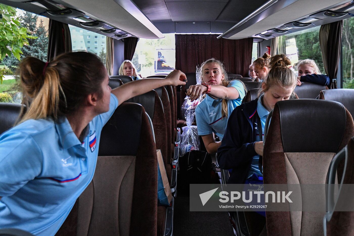 Russian volleyball players - winners of the Women's Junior European Volleyball Championship
