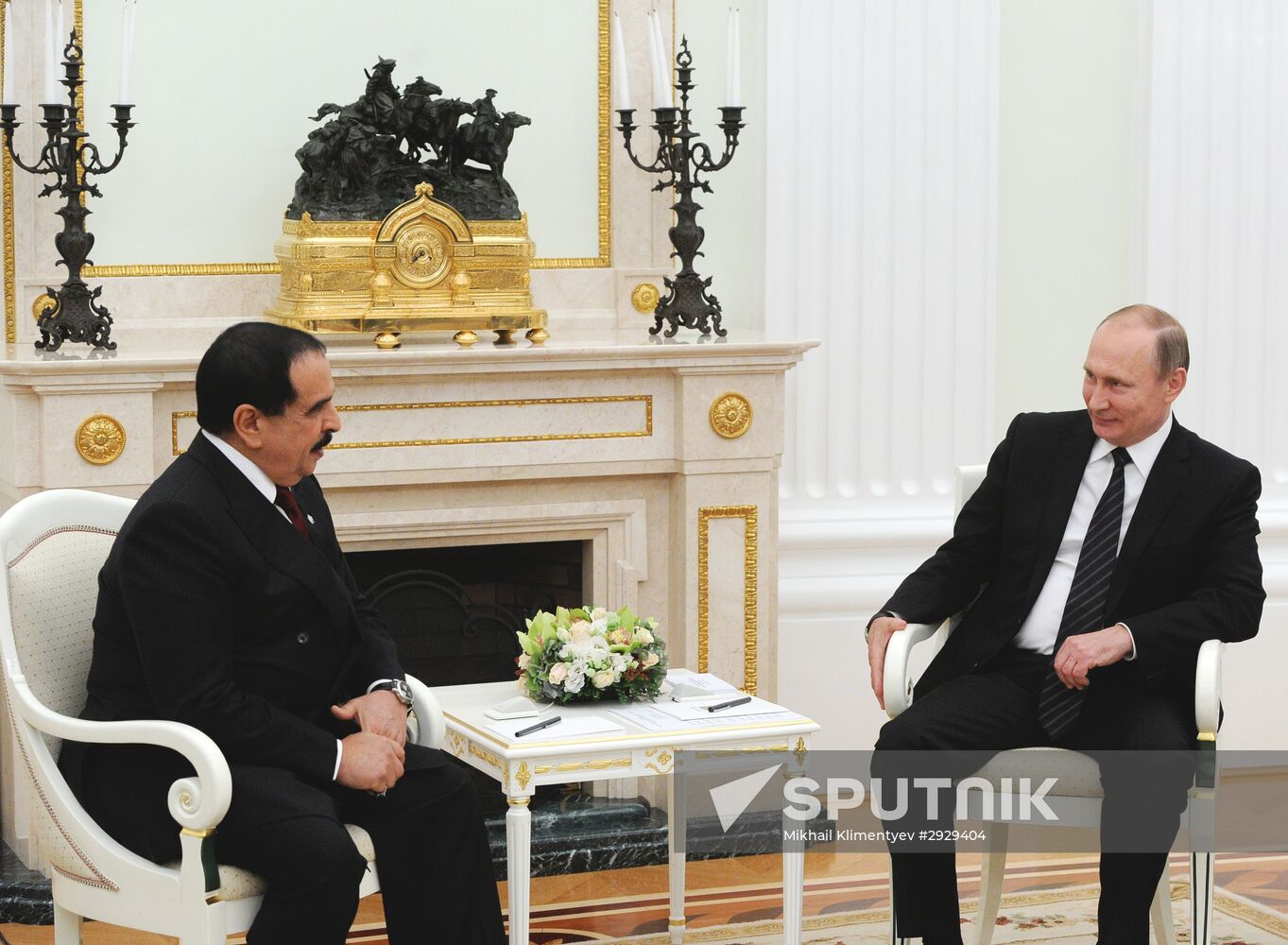 President Vladimir Putin meets with King Hamad bin Isa Al Khalifa of Bahrain