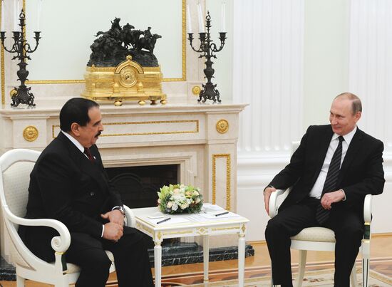 President Vladimir Putin meets with King Hamad bin Isa Al Khalifa of Bahrain